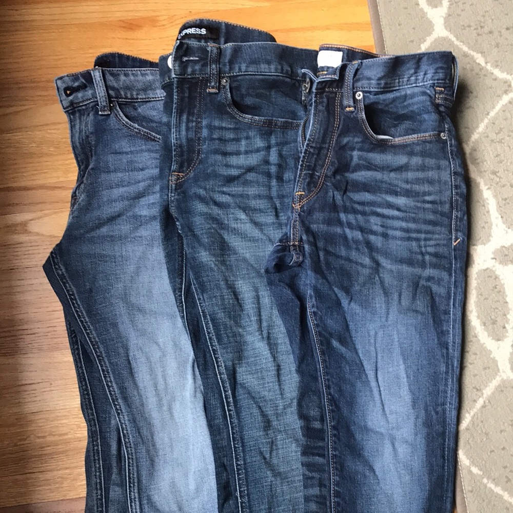 Bundle of 3 pairs of Men’s Express Jeans